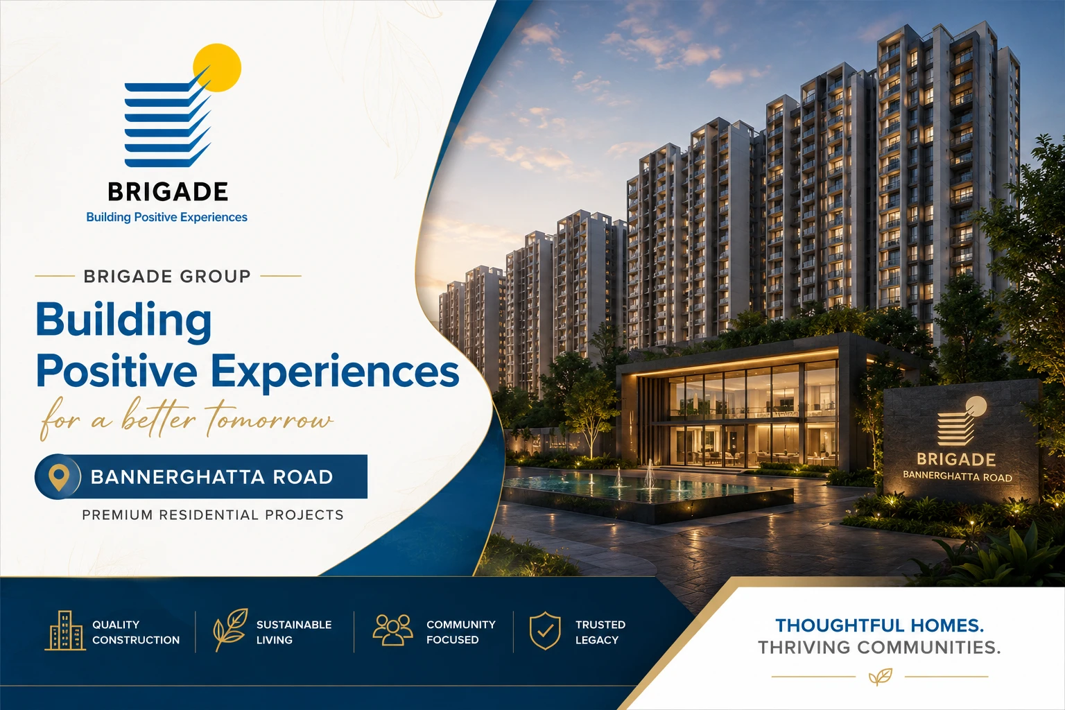 Brigade Group official logo for Bannerghatta Road residential projects