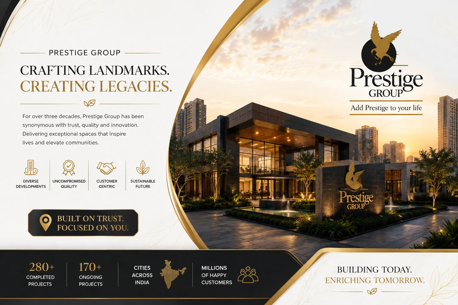 Prestige Group official logo for Bannerghatta Road residential projects