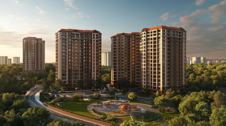 Pride Crosswinds Villa premium 4 BHK villas with modern design and landscaped surroundings